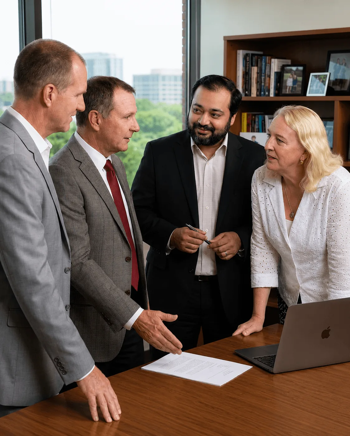 VisionNext partner consultant in conversation with an international school leader