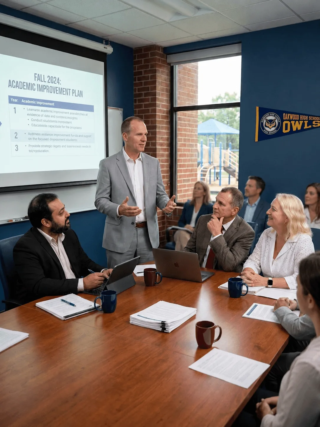 Above · The VisionNext founding team — practitioners turned partners
