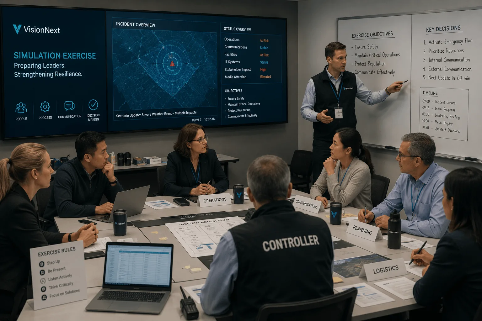 Crisis tabletop simulation exercise for school leaders